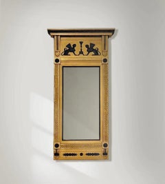 Großer schwedischer Gustavianischer Neoklassischer Spiegel 1800er