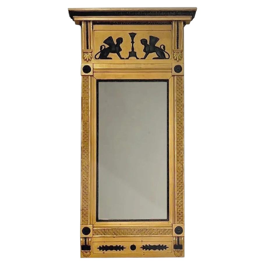 Lars Magnus Thim Neoclassical Mirror, Giltwood, Sweden, Mid-1800s