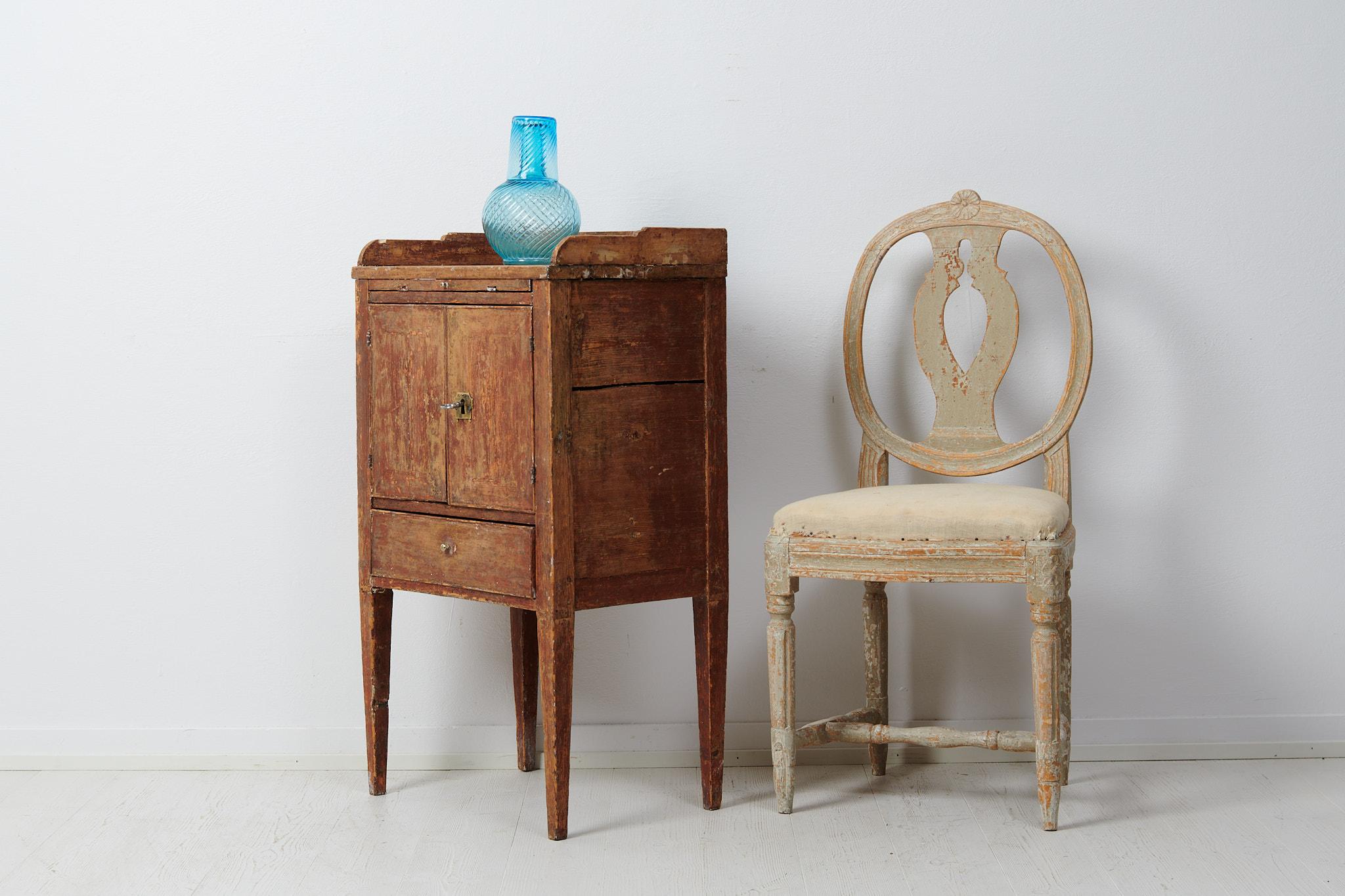 Hand-Crafted Large Swedish Gustavian Nightstand or Side Table