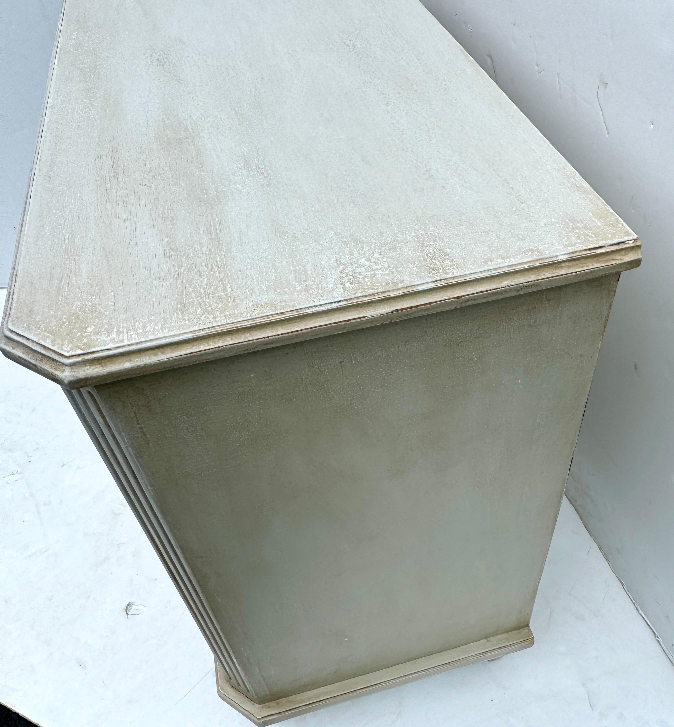 Large Swedish Gustavian Style Painted Chest of Drawers Bureau For Sale 7