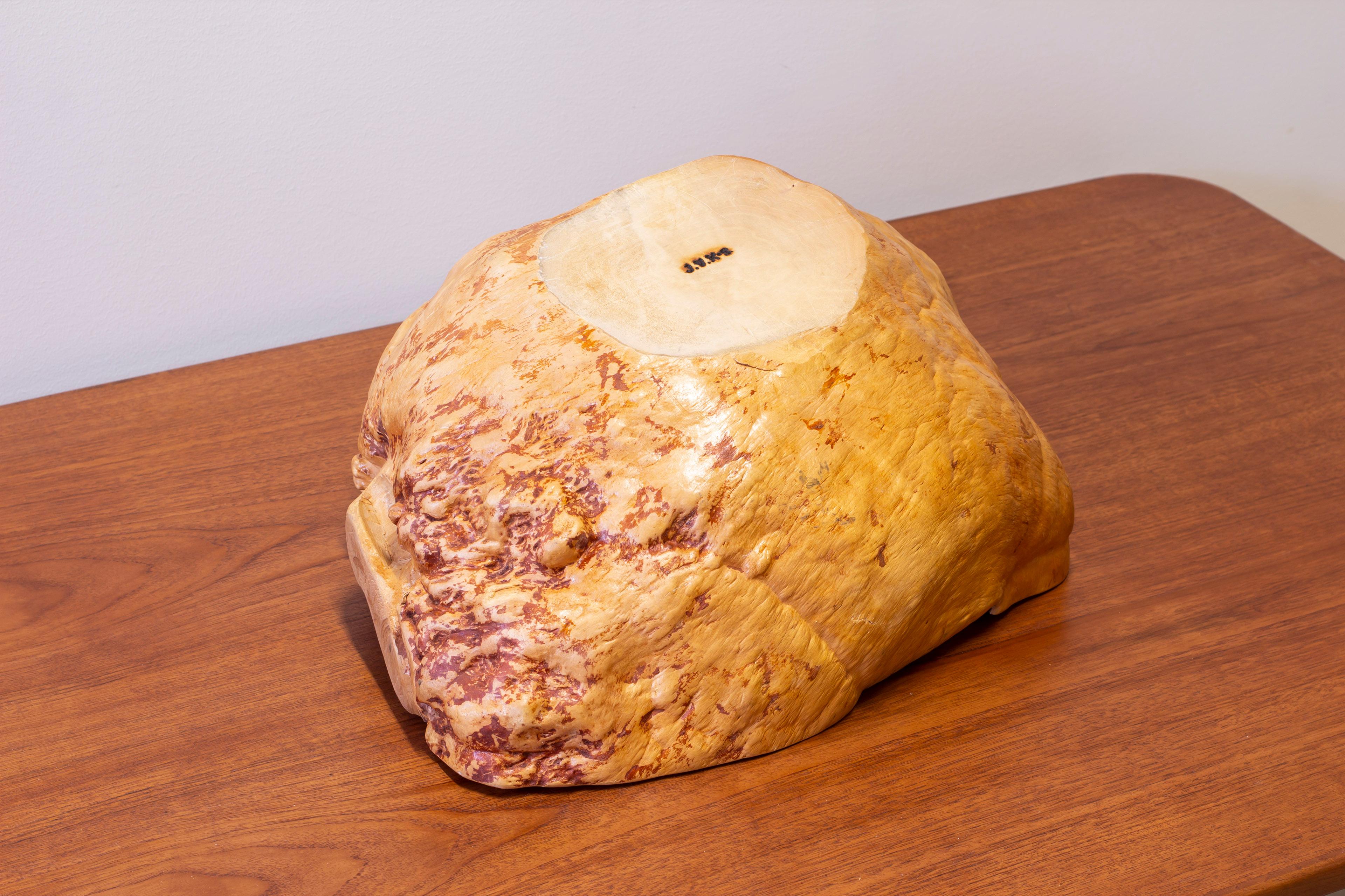 Gran cuenco sueco de madera burl de abedul hecho a mano, años 60-70 en venta 6