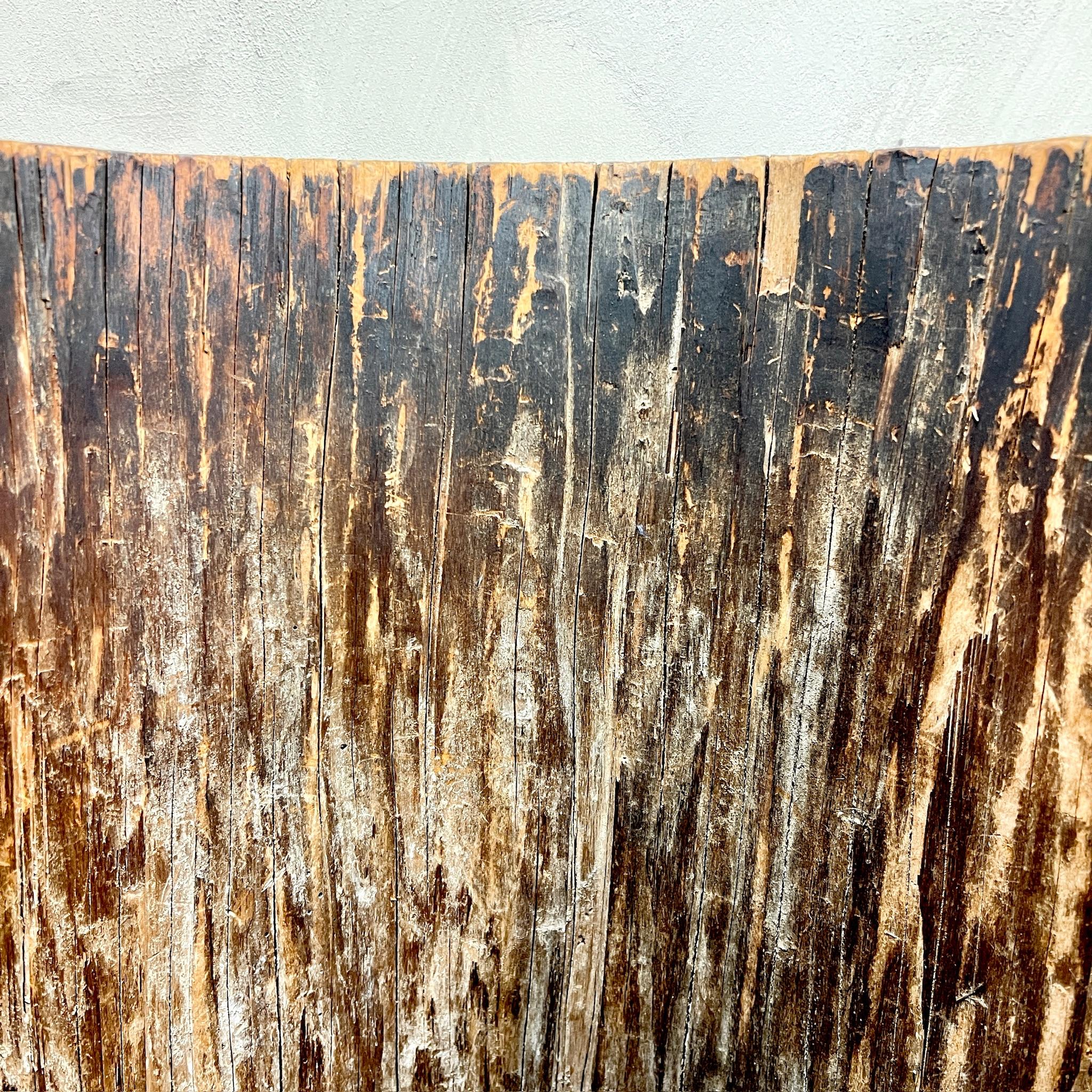 Large Swedish Hollowed Log Vessel Folk Art For Sale 3