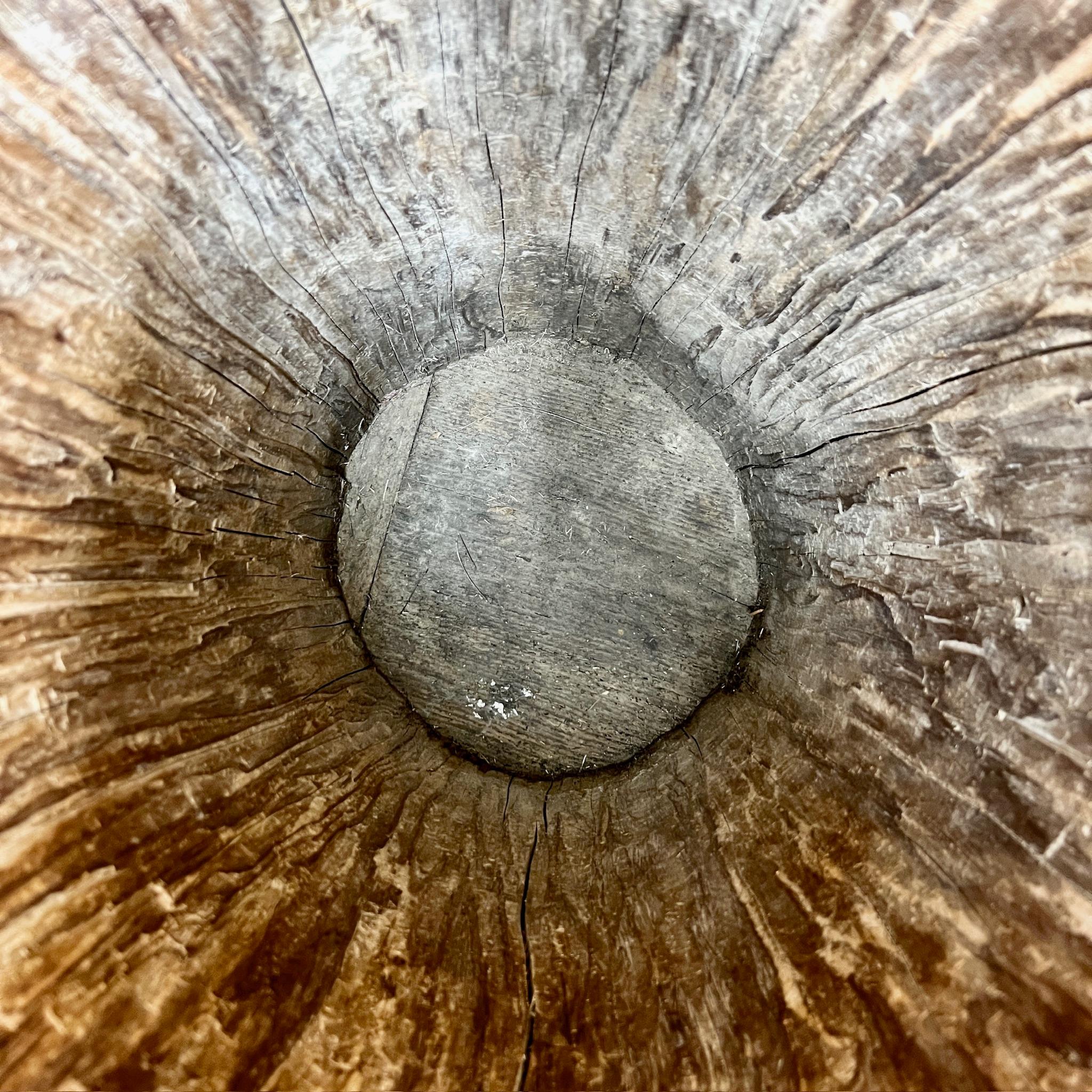 Large Swedish Hollowed Log Vessel Folk Art For Sale 4