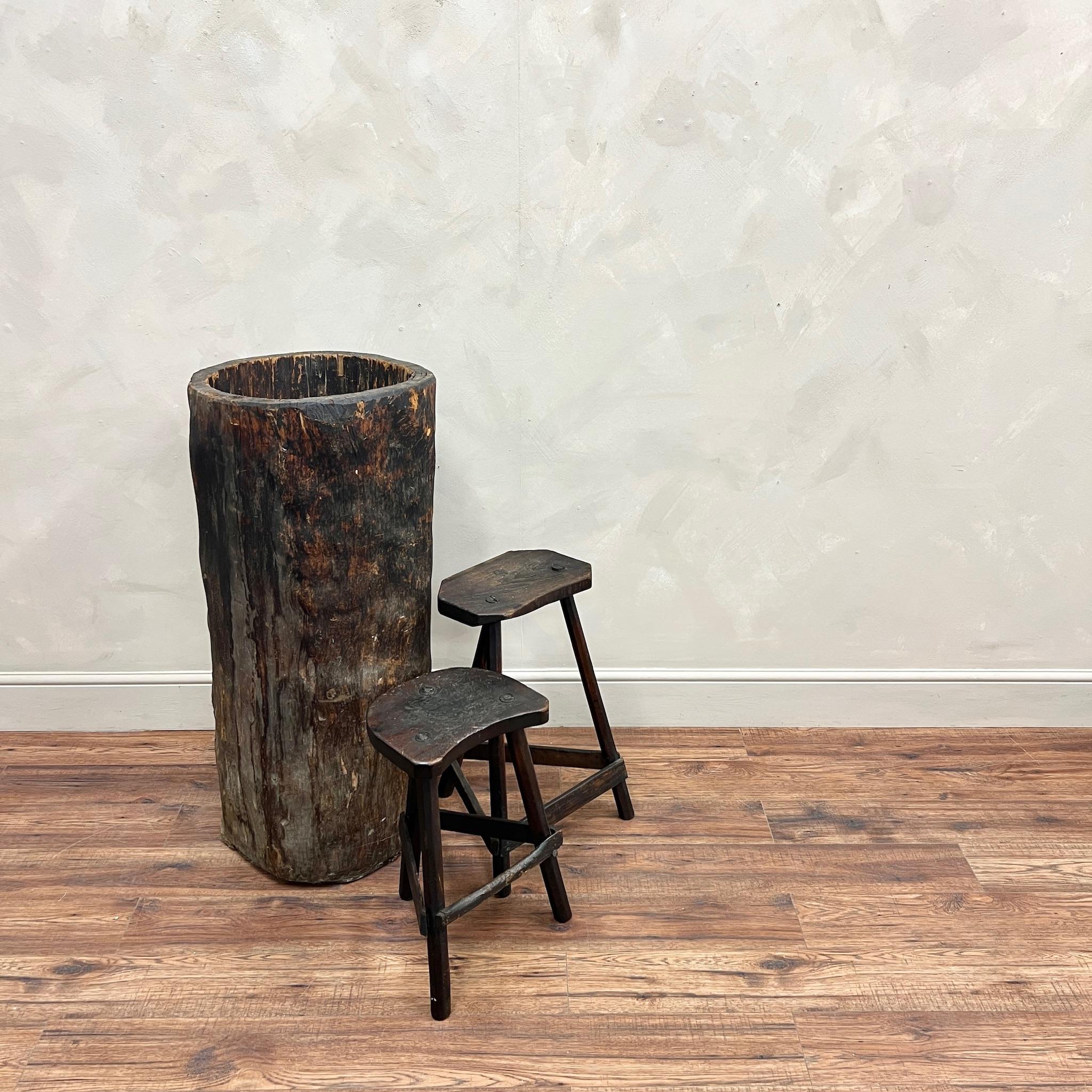 Large Swedish Hollowed Log Vessel Folk Art For Sale 5