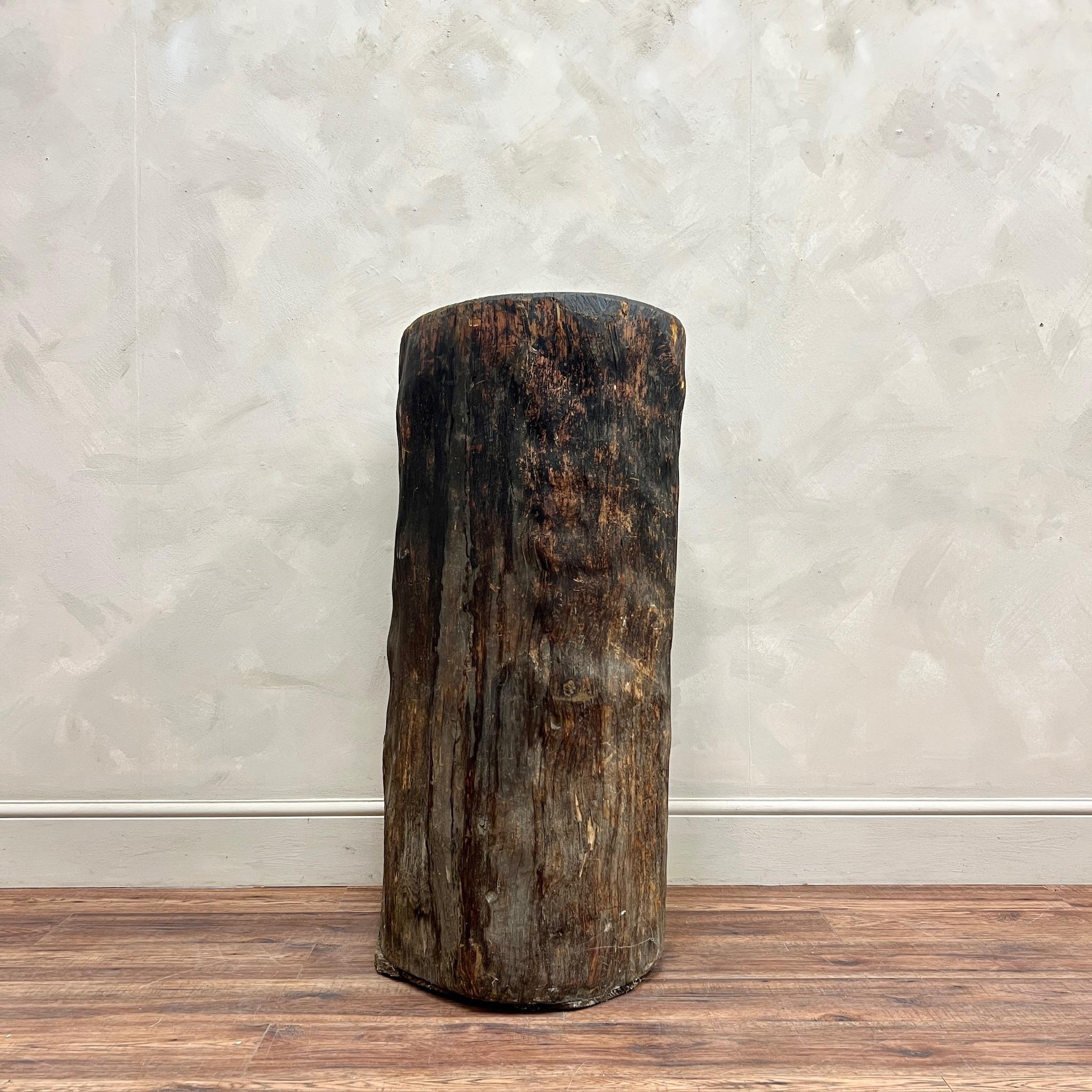 Hand-Carved Large Swedish Hollowed Log Vessel Folk Art For Sale