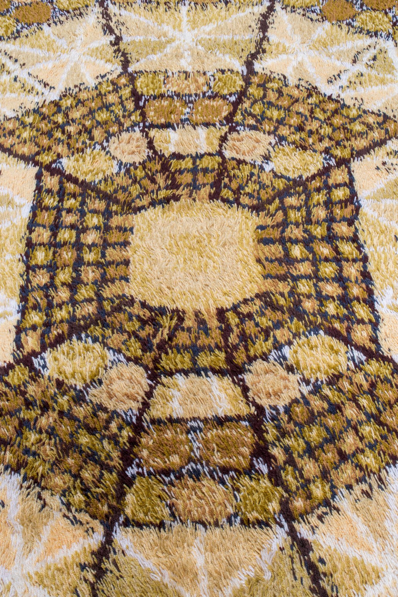Großer schwedischer Rya-Teppich „Lofstad“ von Marianne Richter (Schwedisch) im Angebot