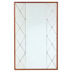 Large Swedish mid century harlequin wall mirror by G&T
