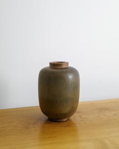 Große schwedische Steingutvase "Farsta" Urne von Wilhelm Kåge, 1950er Jahre