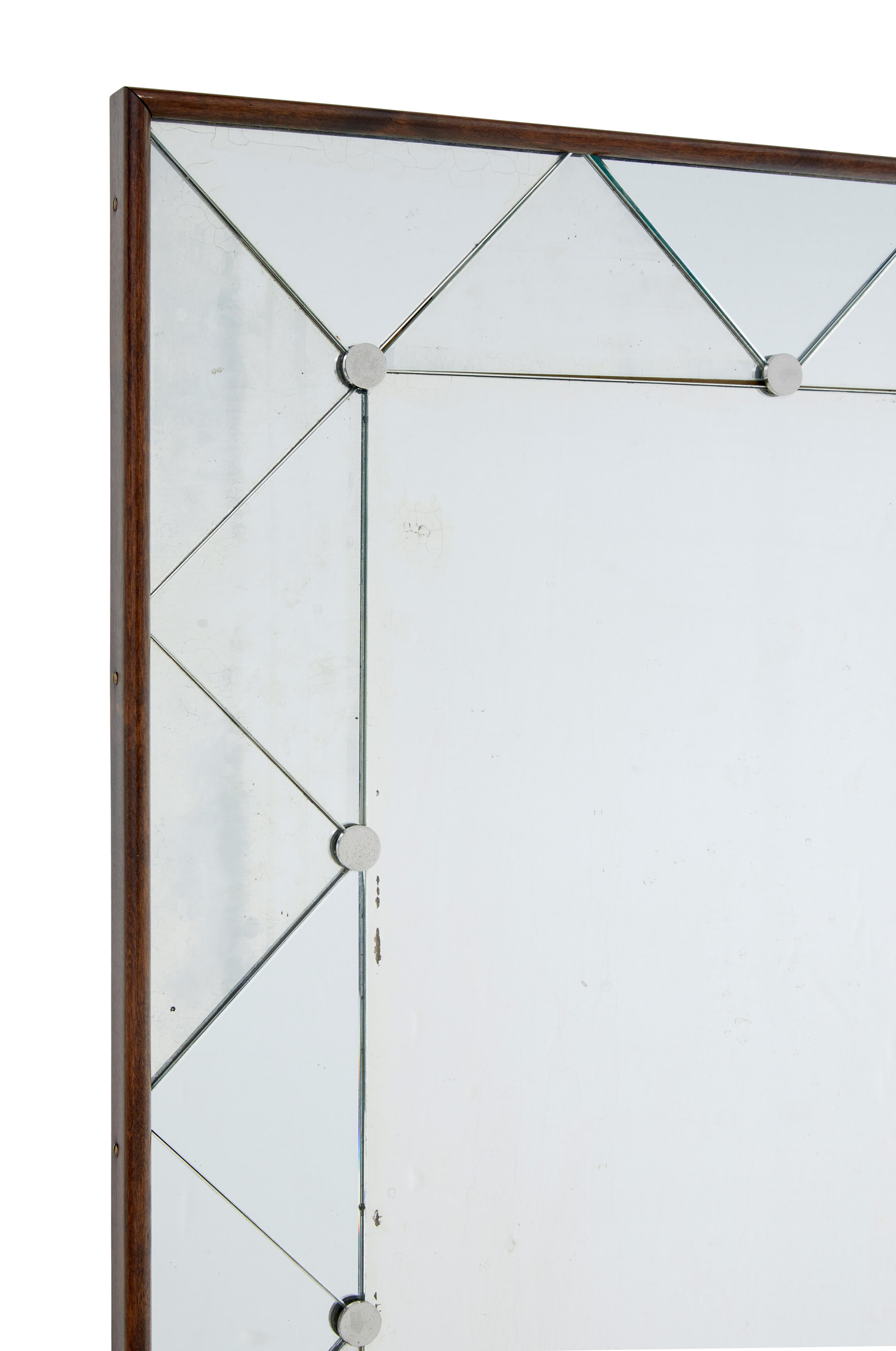 Large Swedish mid century tall dressing mirror For Sale at 1stDibs