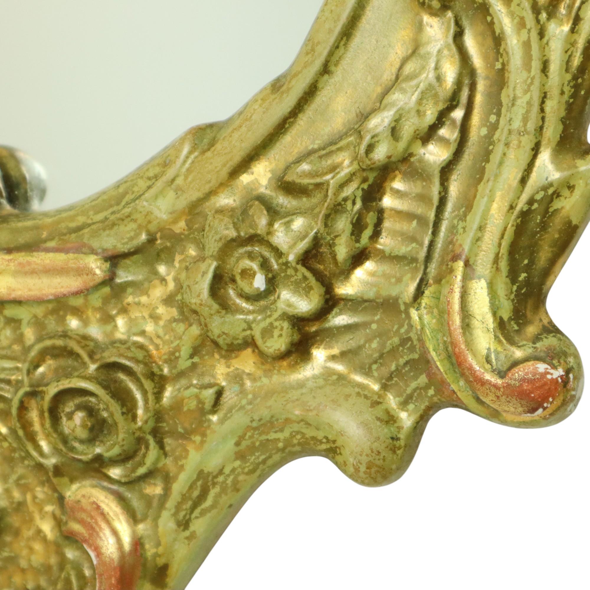 Großer Schwedischer Spiegel Blattgold Vergoldet Klassisch Rokoko Stil 119cm im Angebot 7