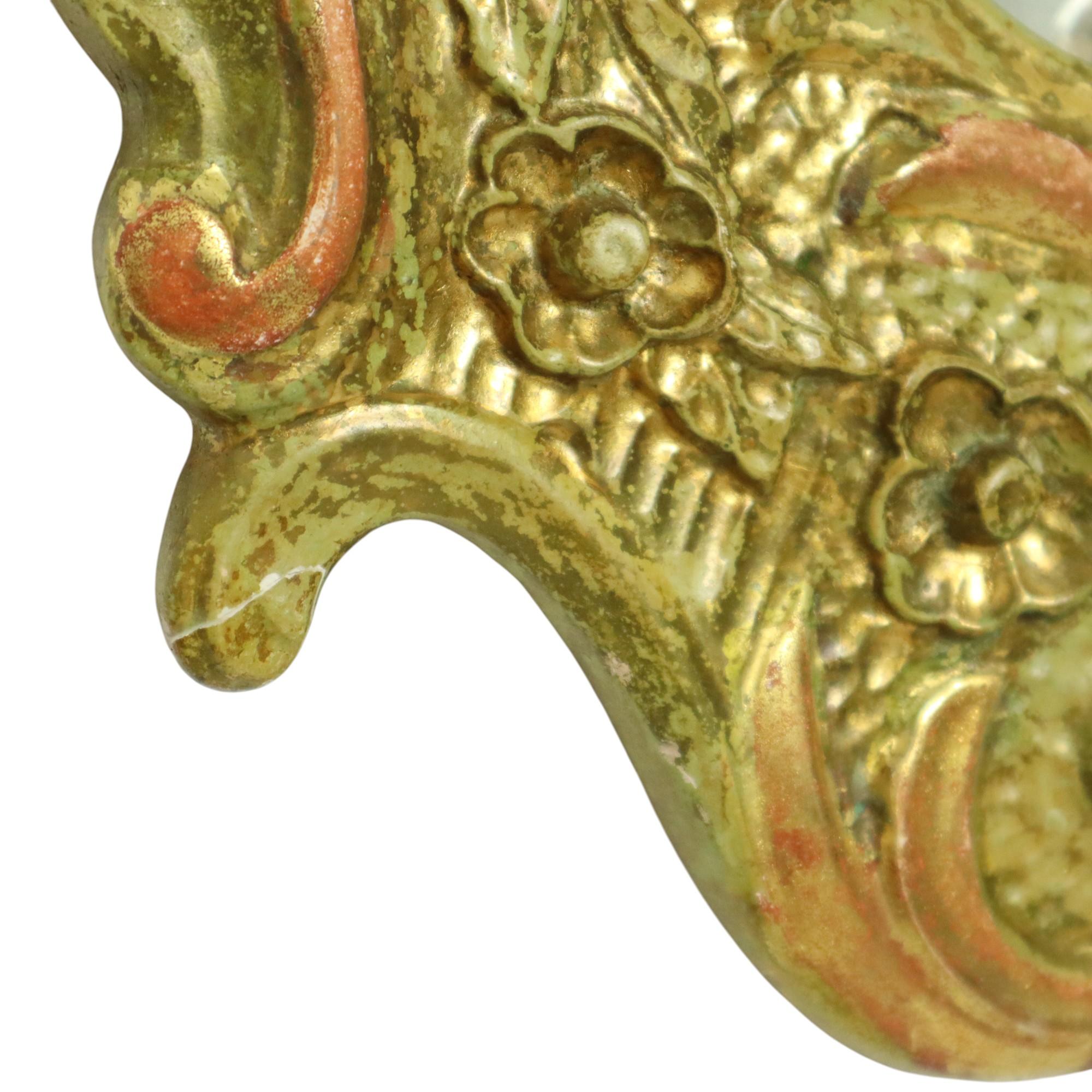 Großer Schwedischer Spiegel Blattgold Vergoldet Klassisch Rokoko Stil 119cm im Angebot 10