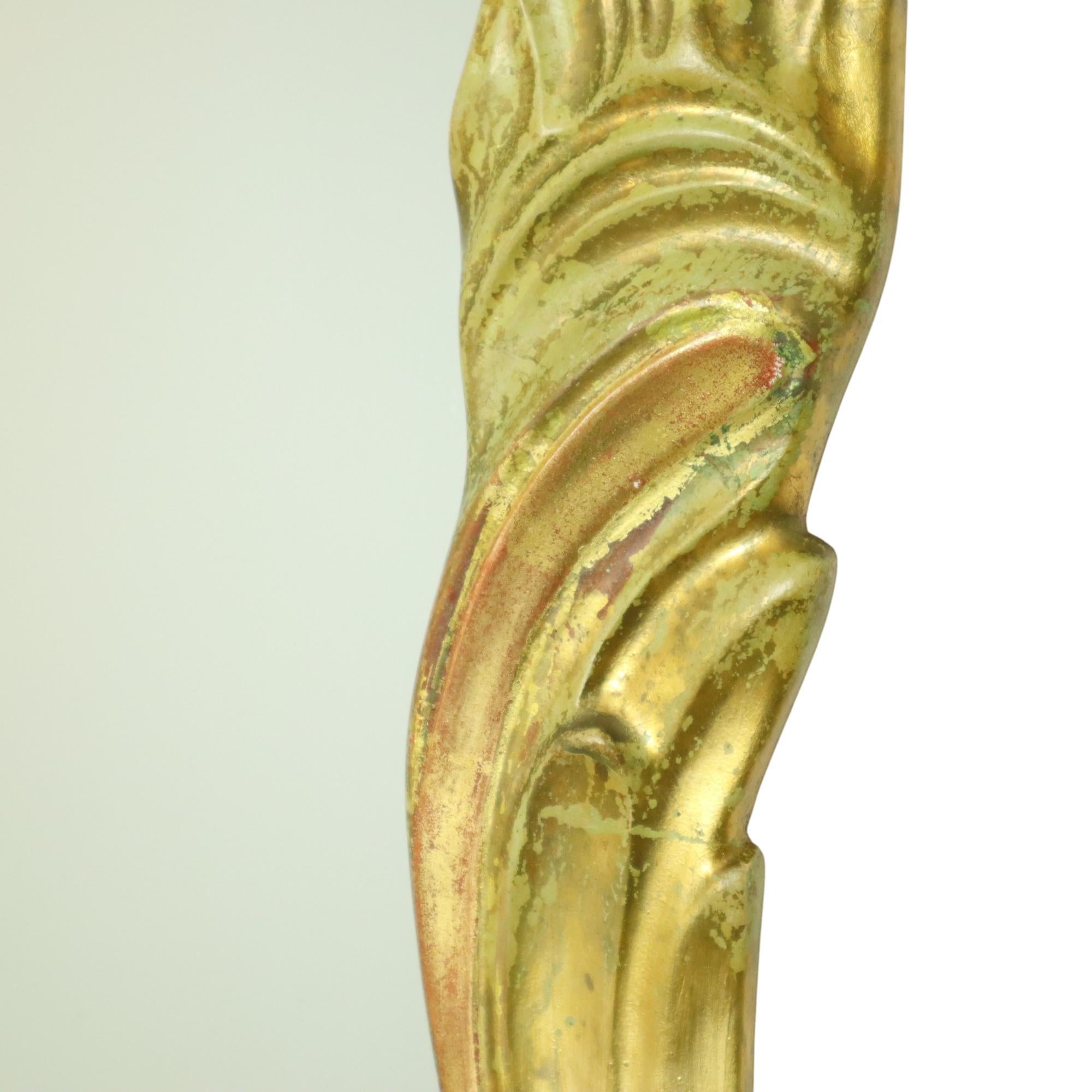 Großer Schwedischer Spiegel Blattgold Vergoldet Klassisch Rokoko Stil 119cm im Angebot 3