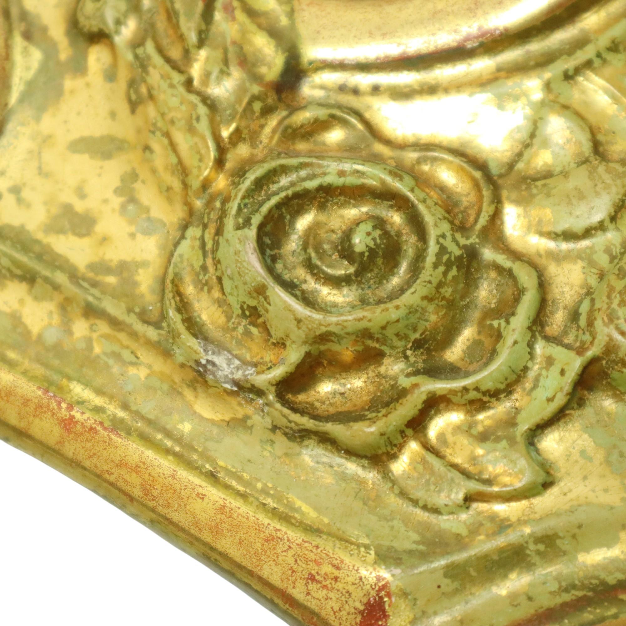 Großer Schwedischer Spiegel Blattgold Vergoldet Klassisch Rokoko Stil 119cm im Angebot 4
