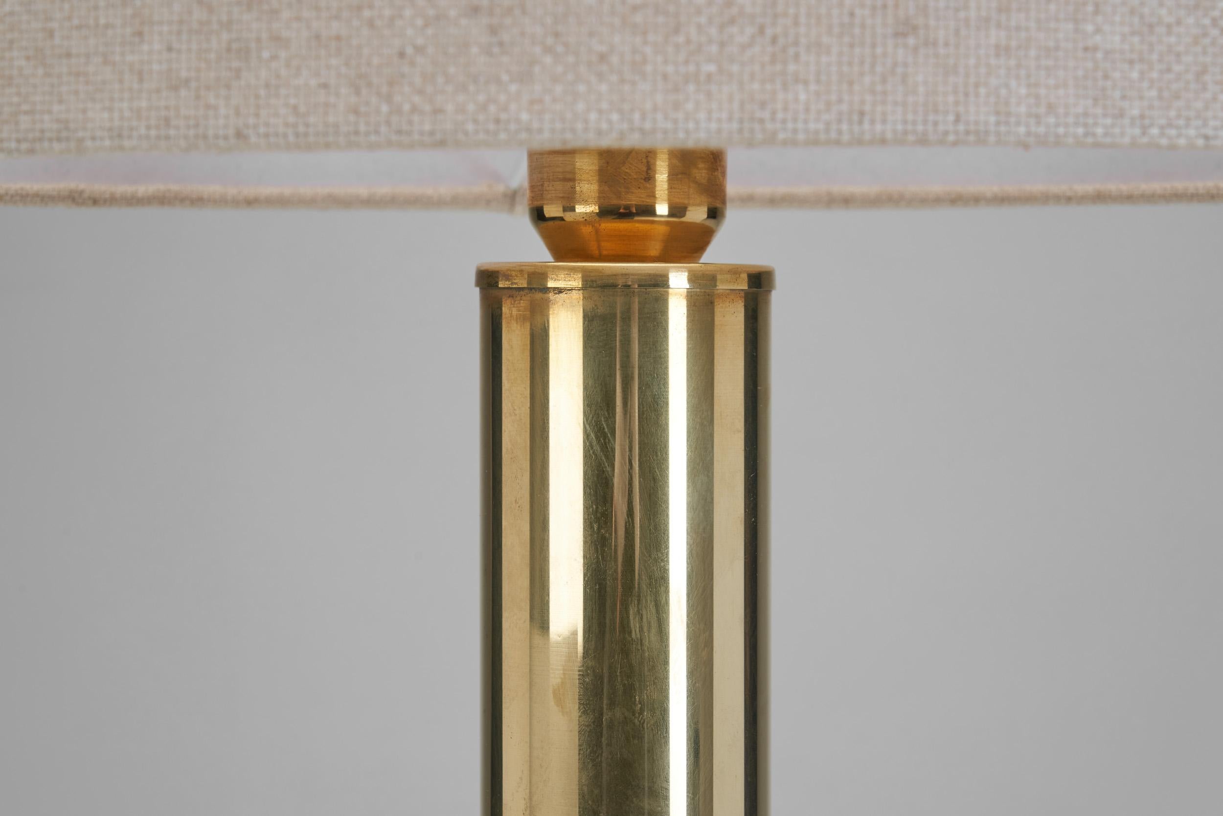 Large Swedish Modern Brass Table Lamps by Kosta Elarmatur, Sweden ca 1960s For Sale 7
