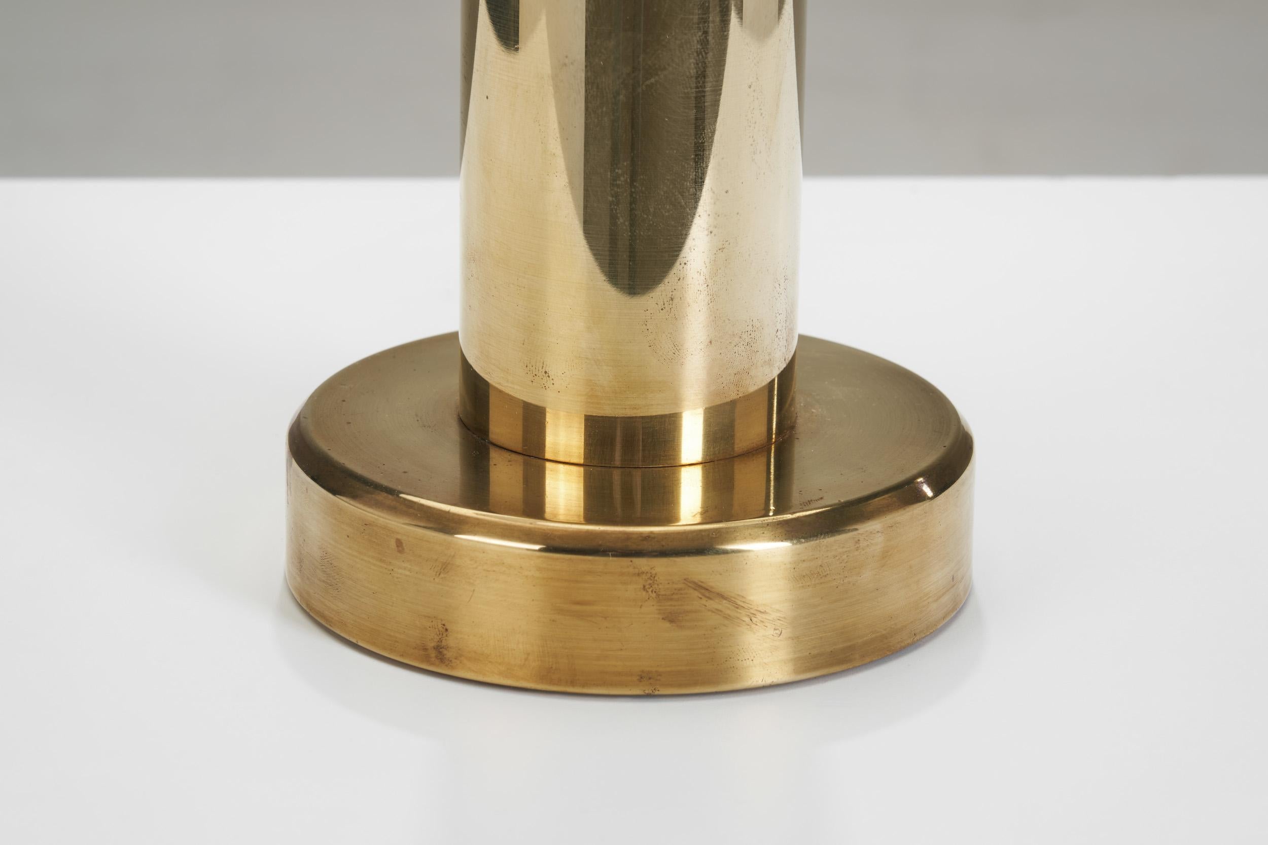 Large Swedish Modern Brass Table Lamps by Kosta Elarmatur, Sweden ca 1960s For Sale 10