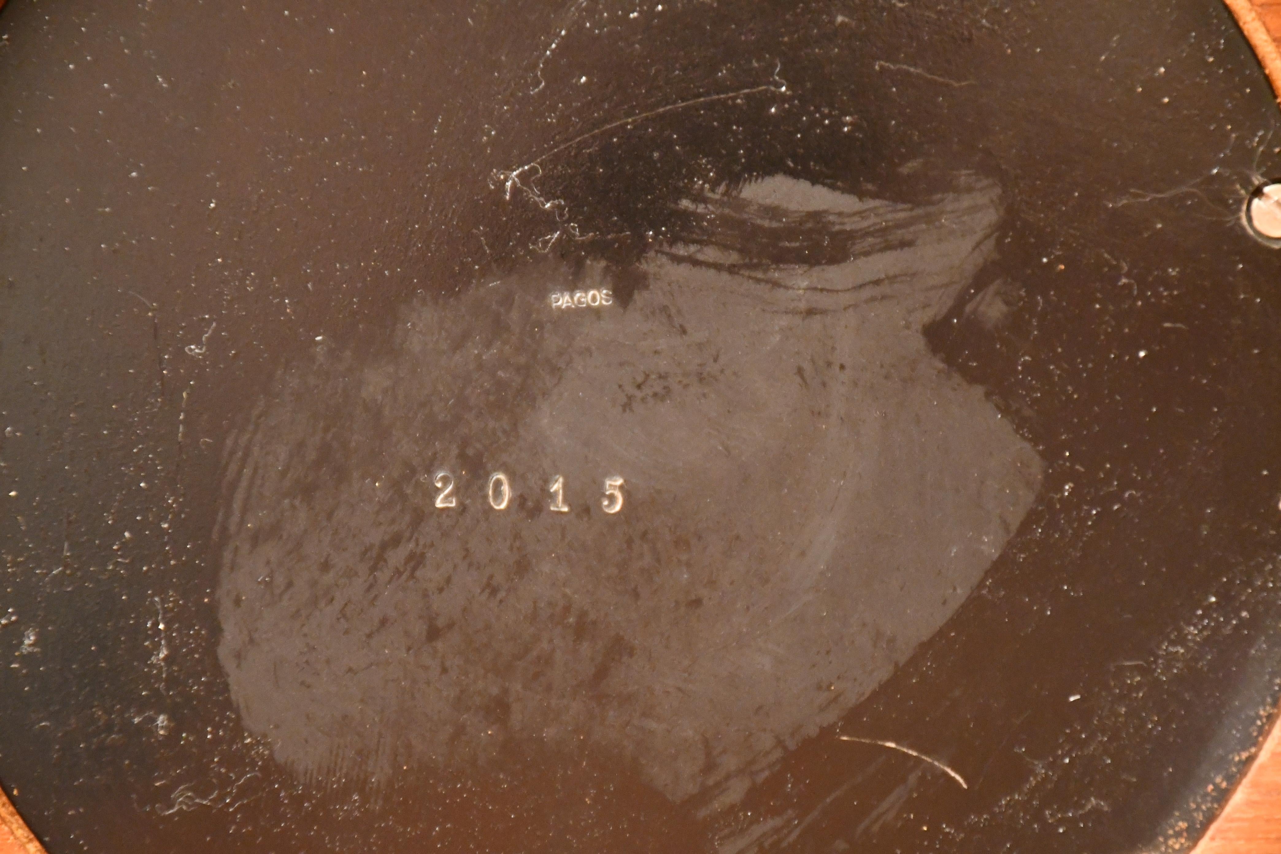 Gran lámpara de mesa sueca moderna de cobre y teca de Pagos Armaturfabrik, años 50 en venta 6