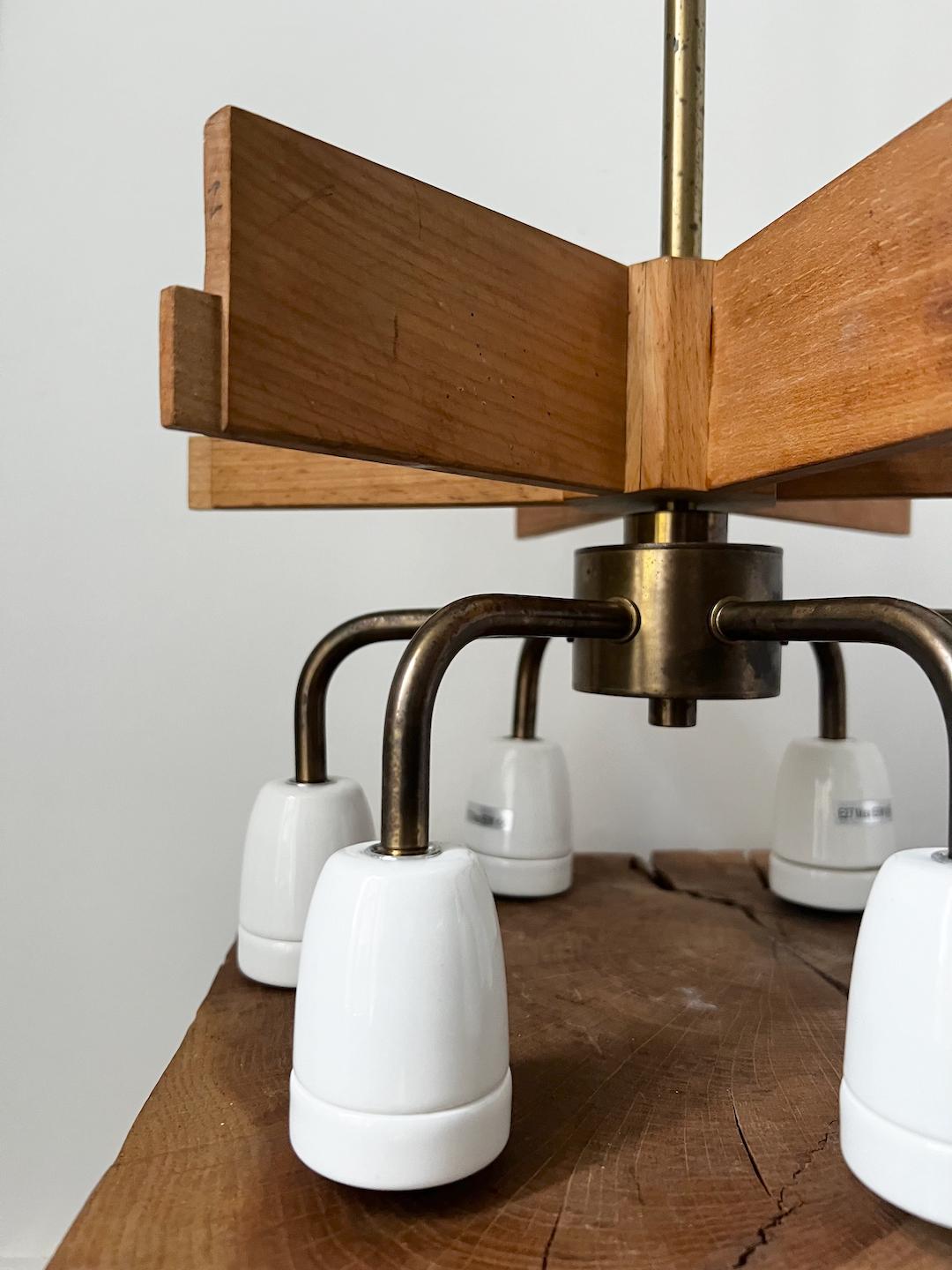 Large Swedish Pendant Light attributed to Jakobsson 5