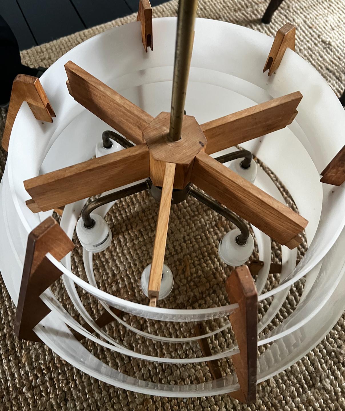 Large Swedish Pendant Light attributed to Jakobsson 6