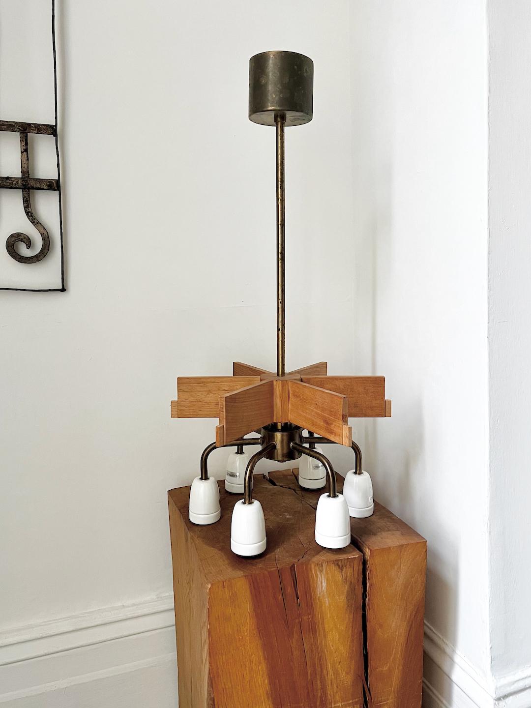 Large Swedish Pendant Light attributed to Jakobsson 7