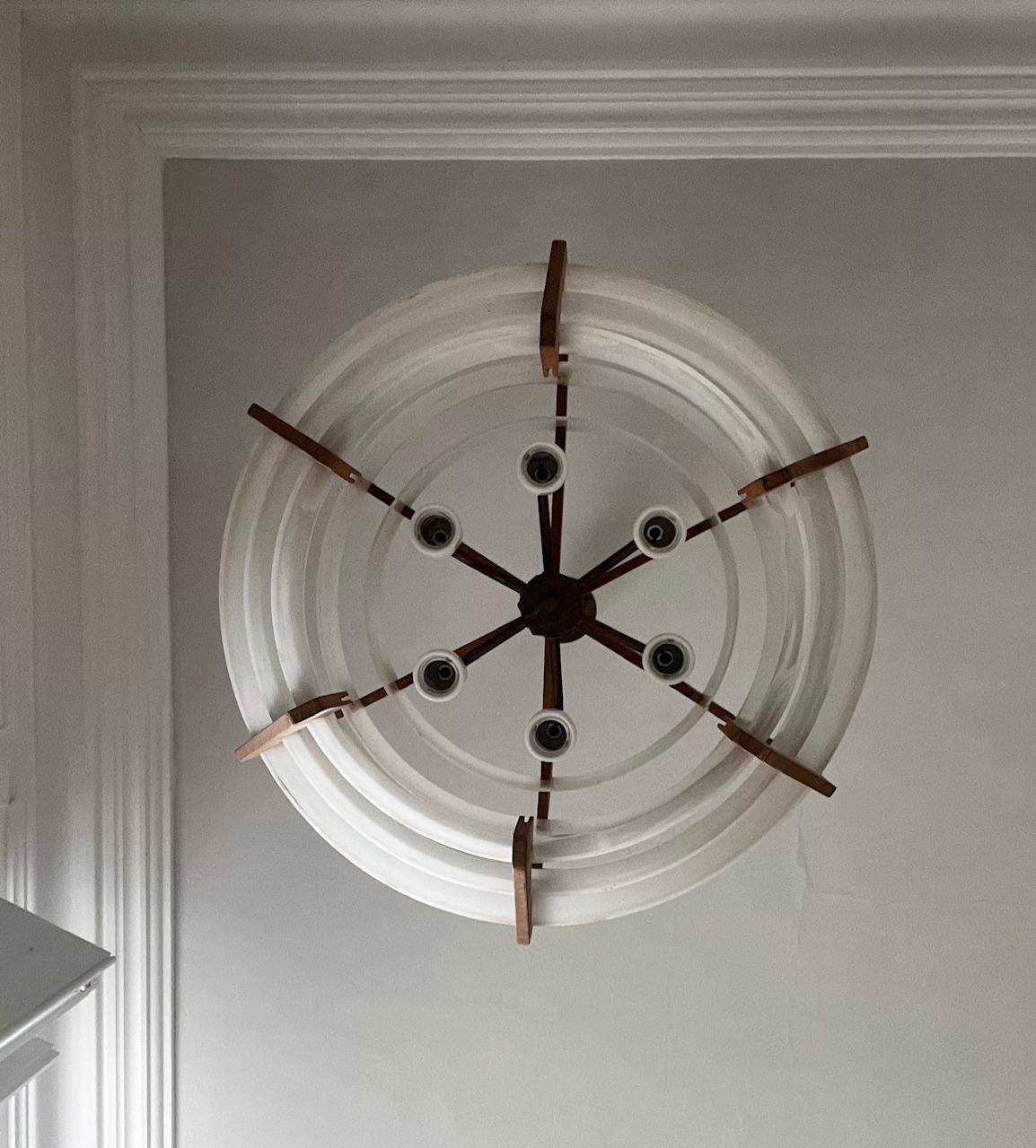 Large Swedish Pendant Light attributed to Jakobsson 1