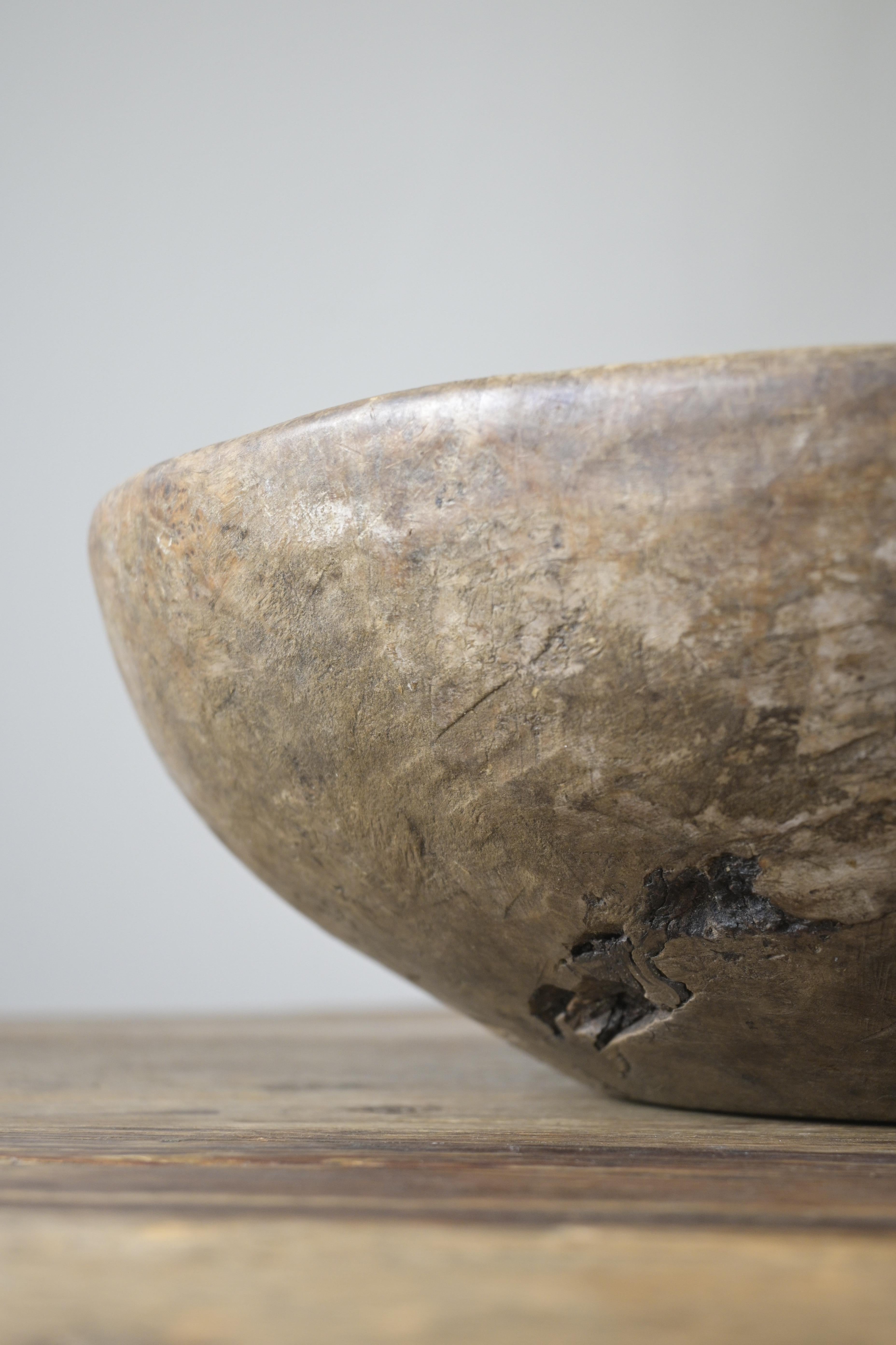 Large Swedish Root Bowl ca 1850 For Sale 3