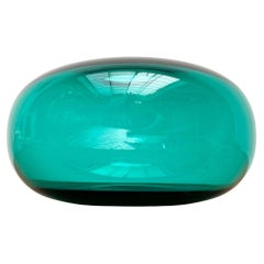 Large Swedish Stockholm Series Vase in Handmade Green Glass from Ikea, 1990s