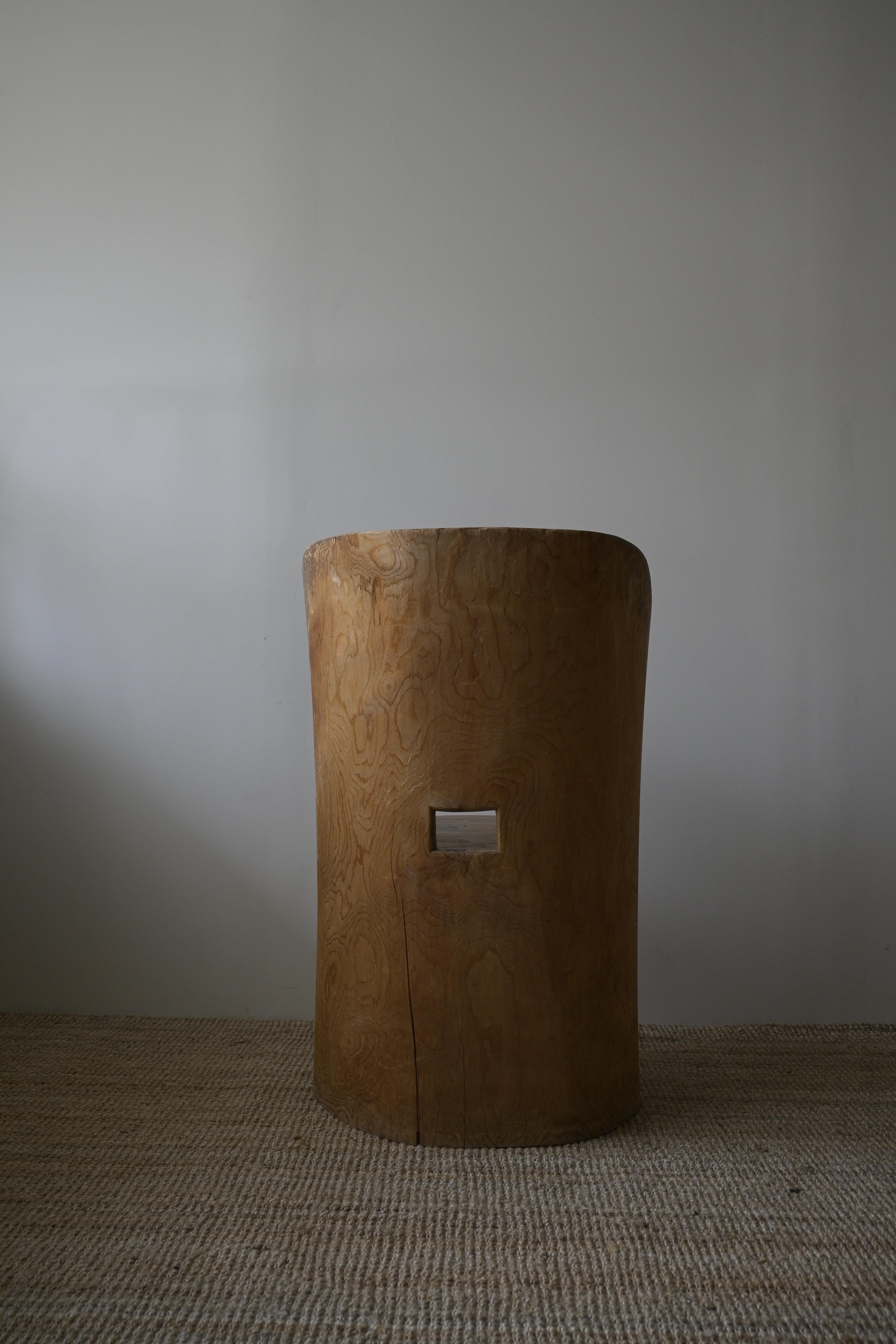 Large Swedish Stump Chair 'Kubbstol' ca 1950 For Sale 7