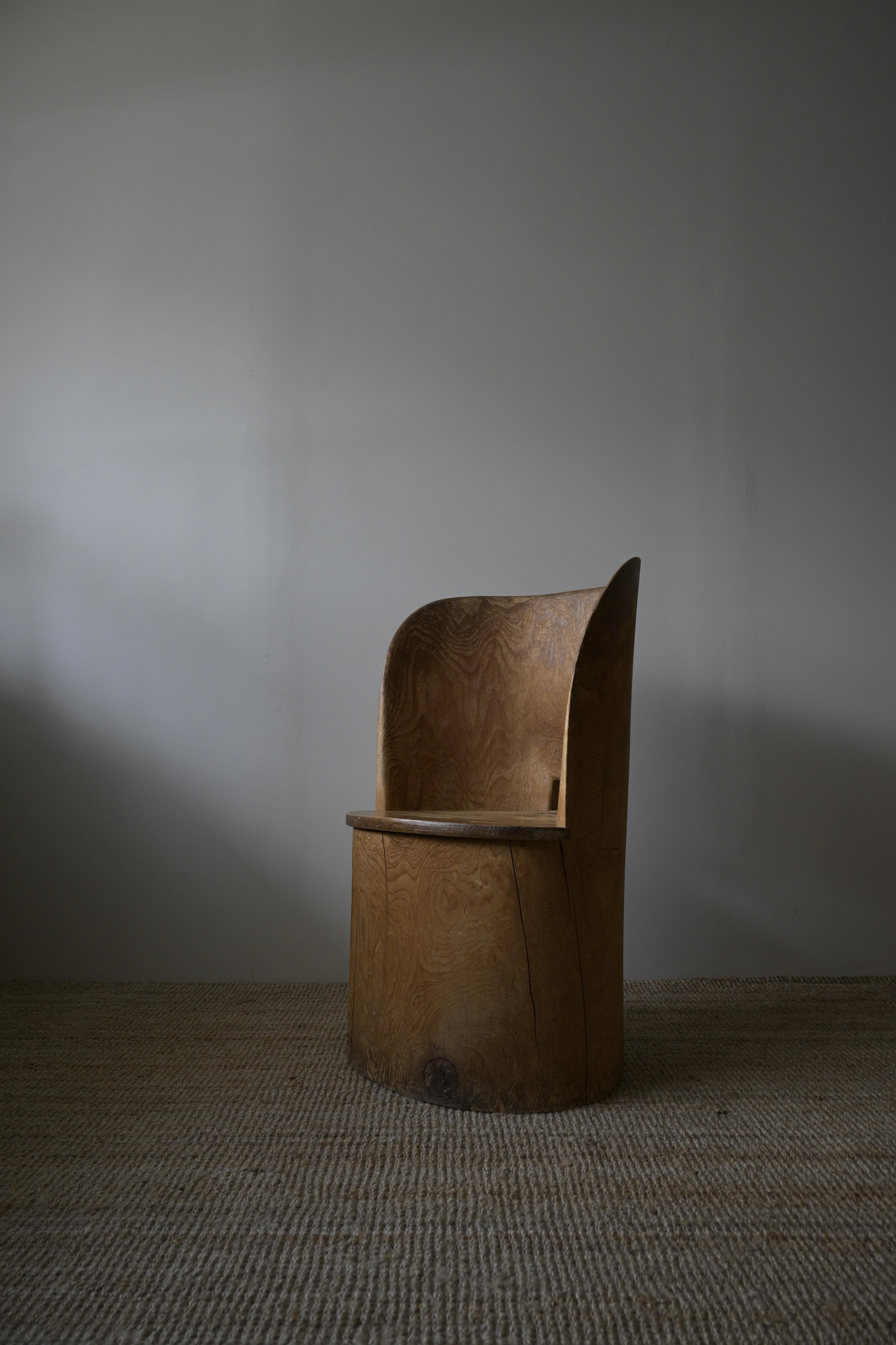 Large Swedish Stump Chair 'Kubbstol' ca 1950

Made of solid pine.

Heigth: 93 cm/36.6 inch
Depth: 52 cm/20.4 inch
Width: 57 cm/22.4 inch
Seat Heigth: 47 cm/18.5 inch