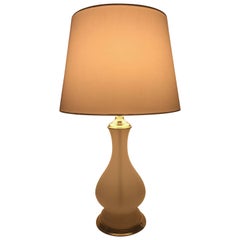 Large Swedish Svenskt Tenn Opaline Glass and Brass Table Lamp by Josef Frank