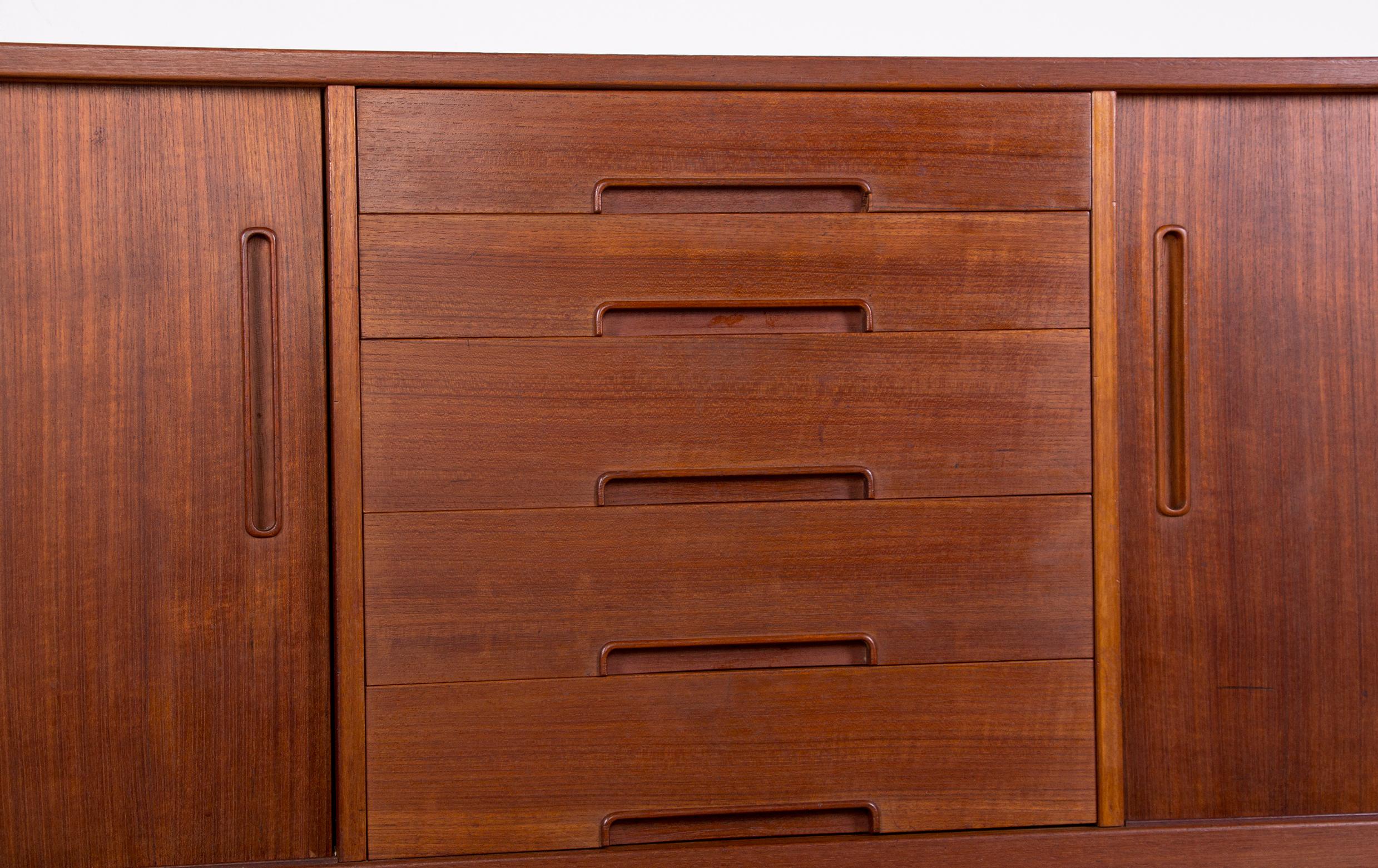 Mid-20th Century Large Swedish Teak Sideboard by Nils Jonsson for Hugo Troeds 1960 For Sale
