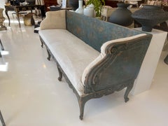 Large Swedish Tragsofa Bench, 18th Century