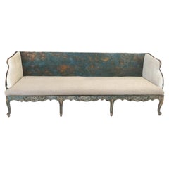Large Swedish Trag sofa Bench, 18th Century