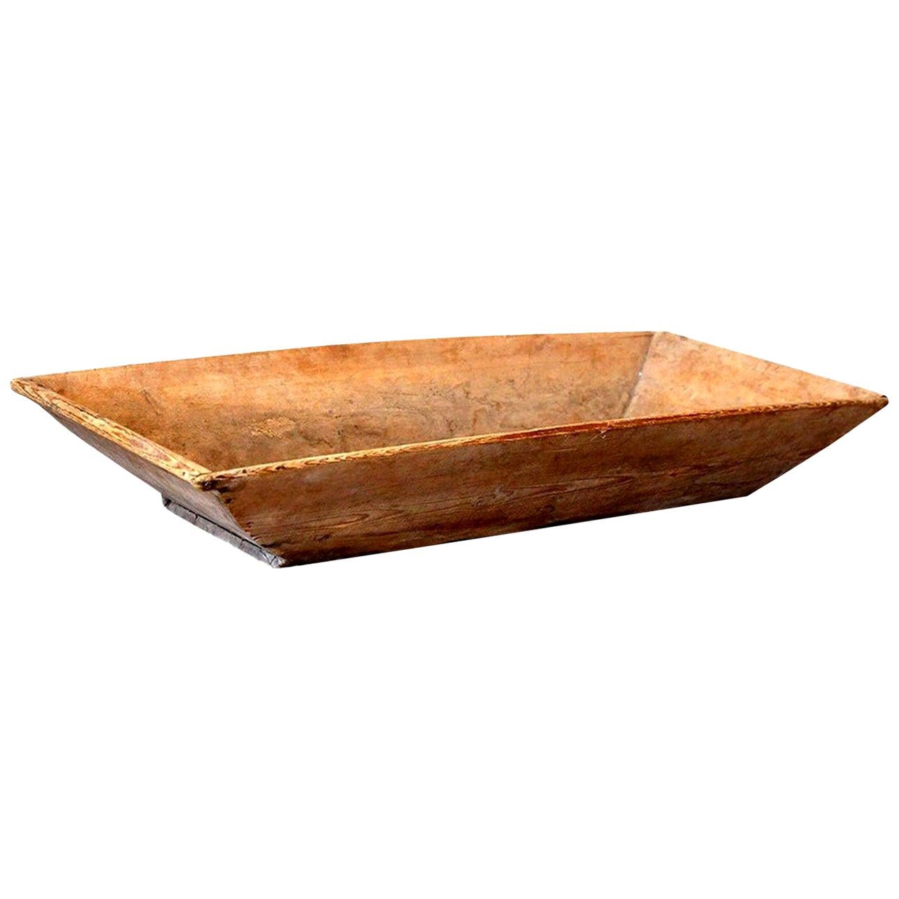 Large 19th Century Swedish Wooden Trencher Bowl For Sale 1