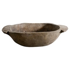 Large Swedish Wabi Sabi Antique Decorative Wooden Bowl Tray Produced Mid 1800s