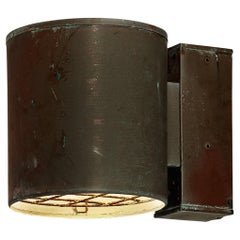 Large Swedish Wall Light in Patinated Copper
