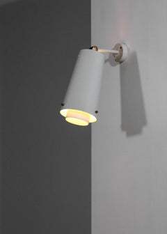 Große schwedische Wandleuchte in Weiß, 1960er Jahre Vintage