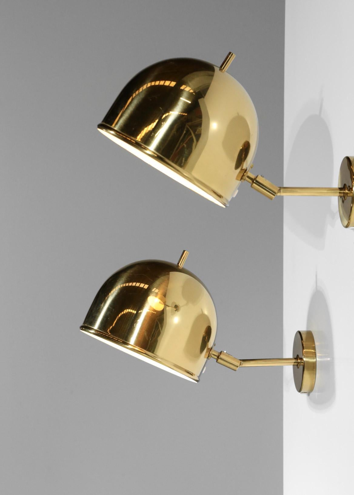 Large Swedish Wall Light by Bergboms, 1960s Style Hans Age Jakobsson In Good Condition In Lyon, FR