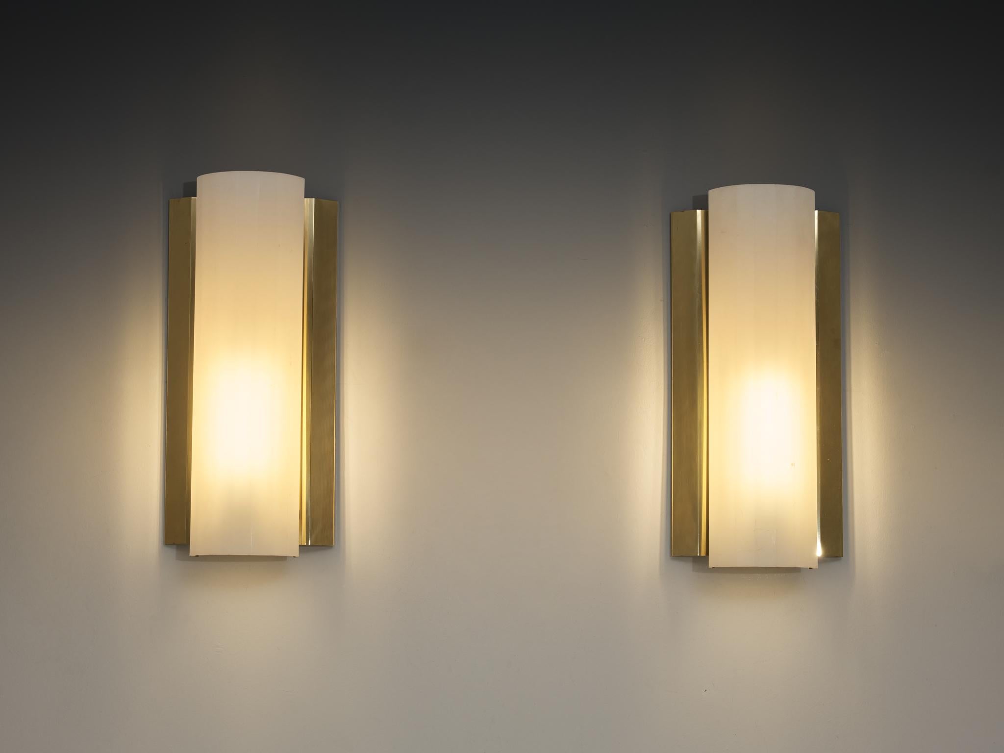 Svedese Grandi luci da parete svedesi in ottone in vendita