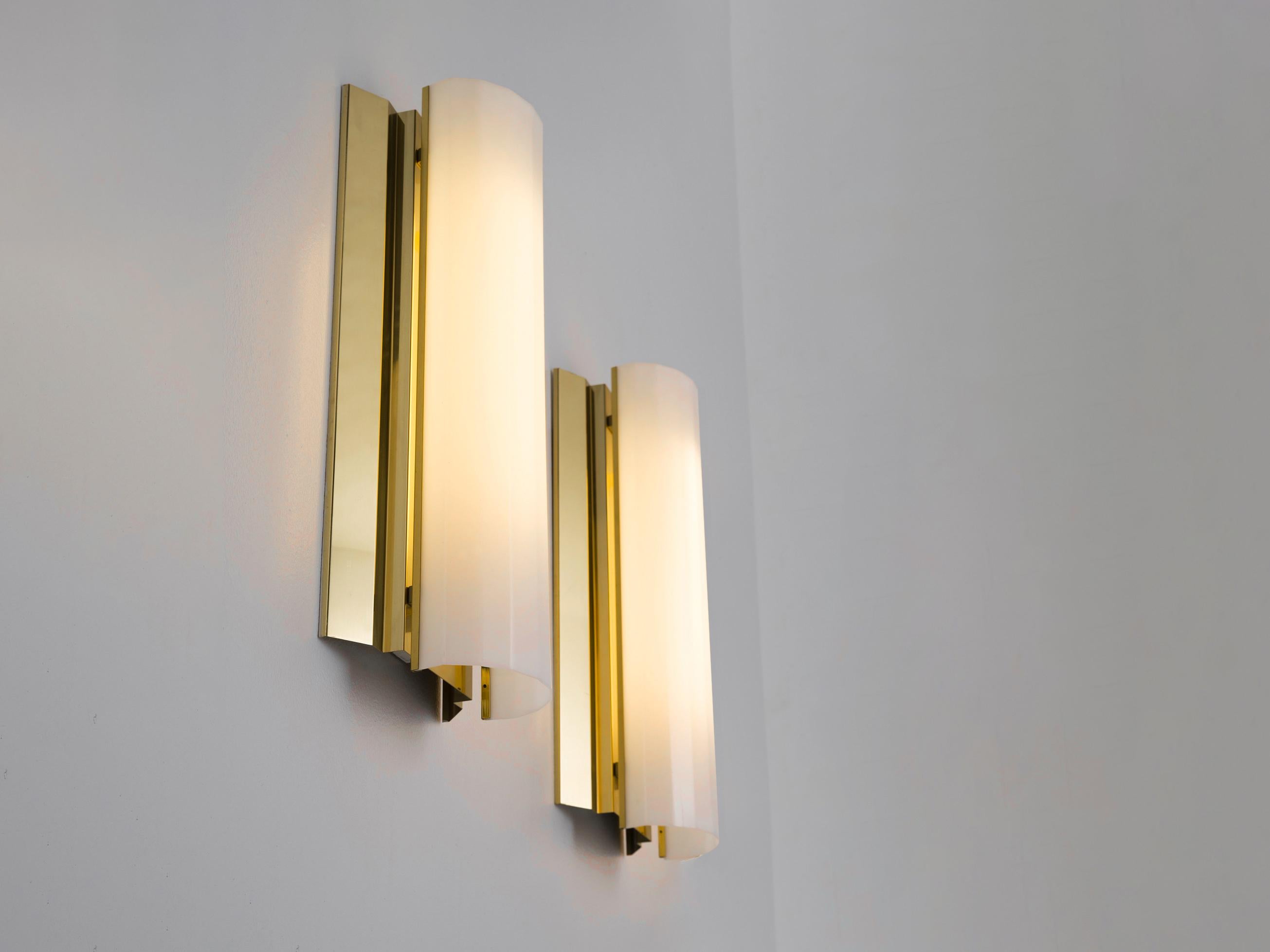 Late 20th Century Large Swedish Wall Lights in Brass  For Sale