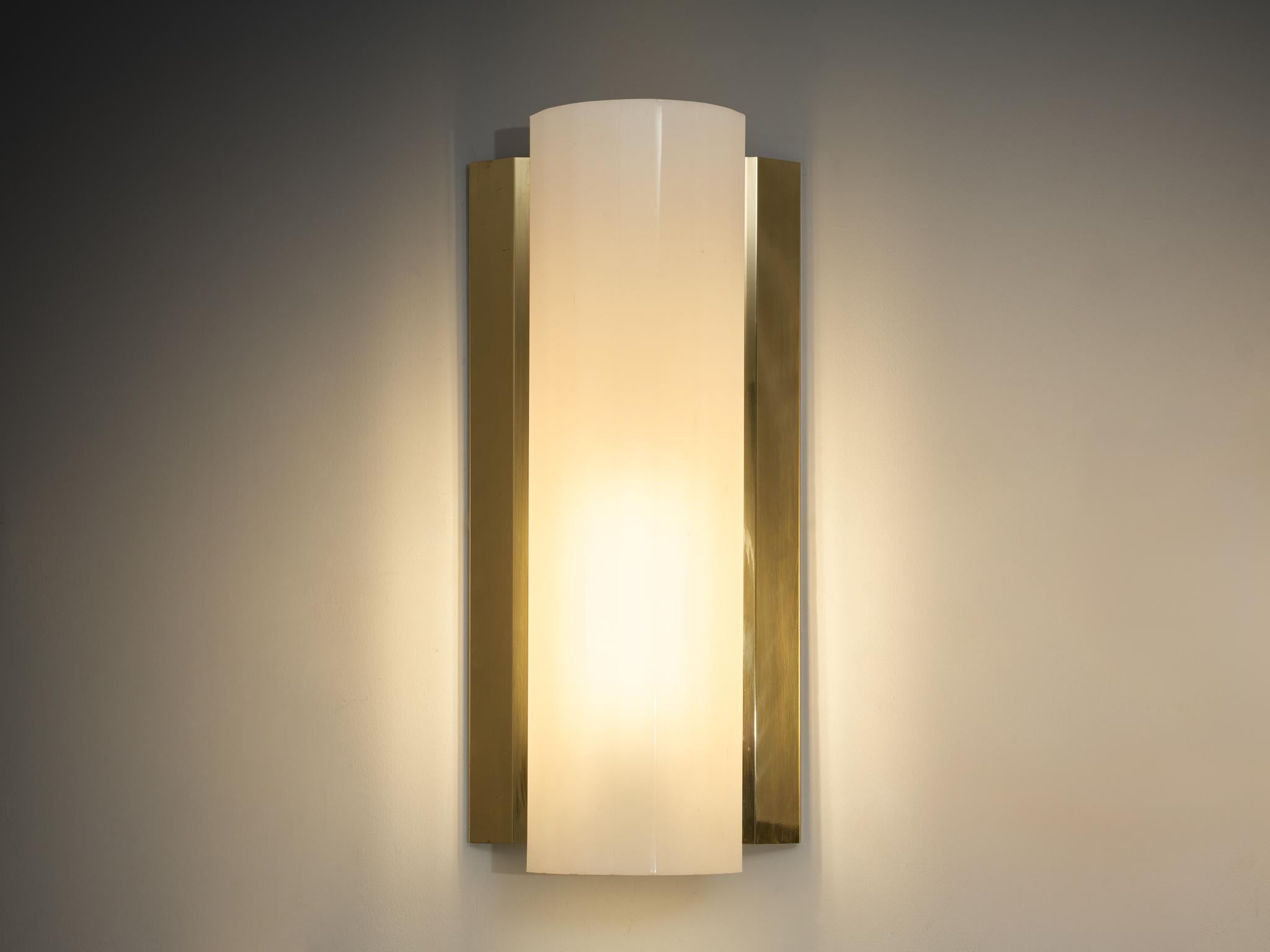 Ottone Grandi luci da parete svedesi in ottone in vendita