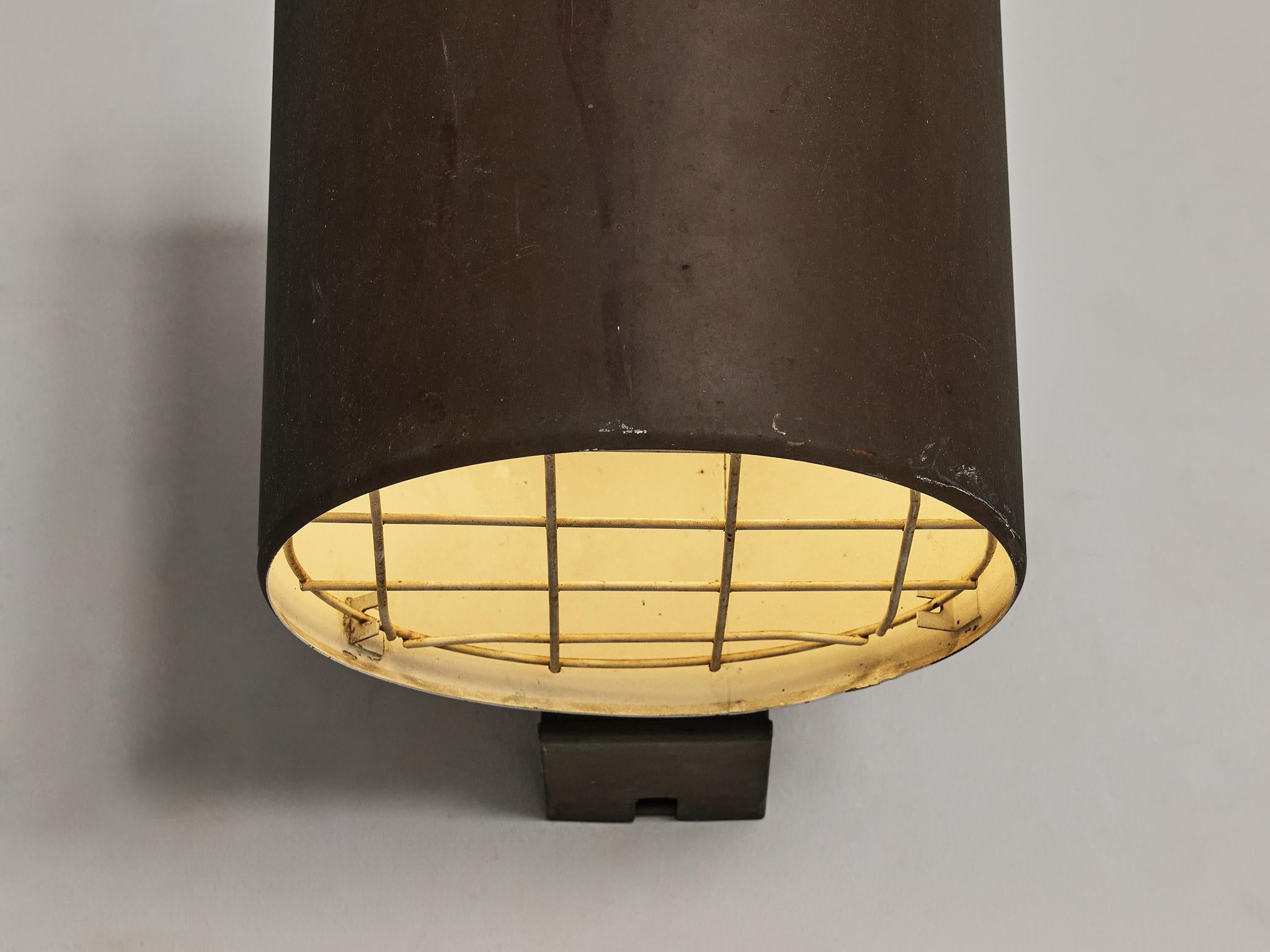 Scandinavian Modern Large Swedish Wall Lights in Patinated Copper For Sale