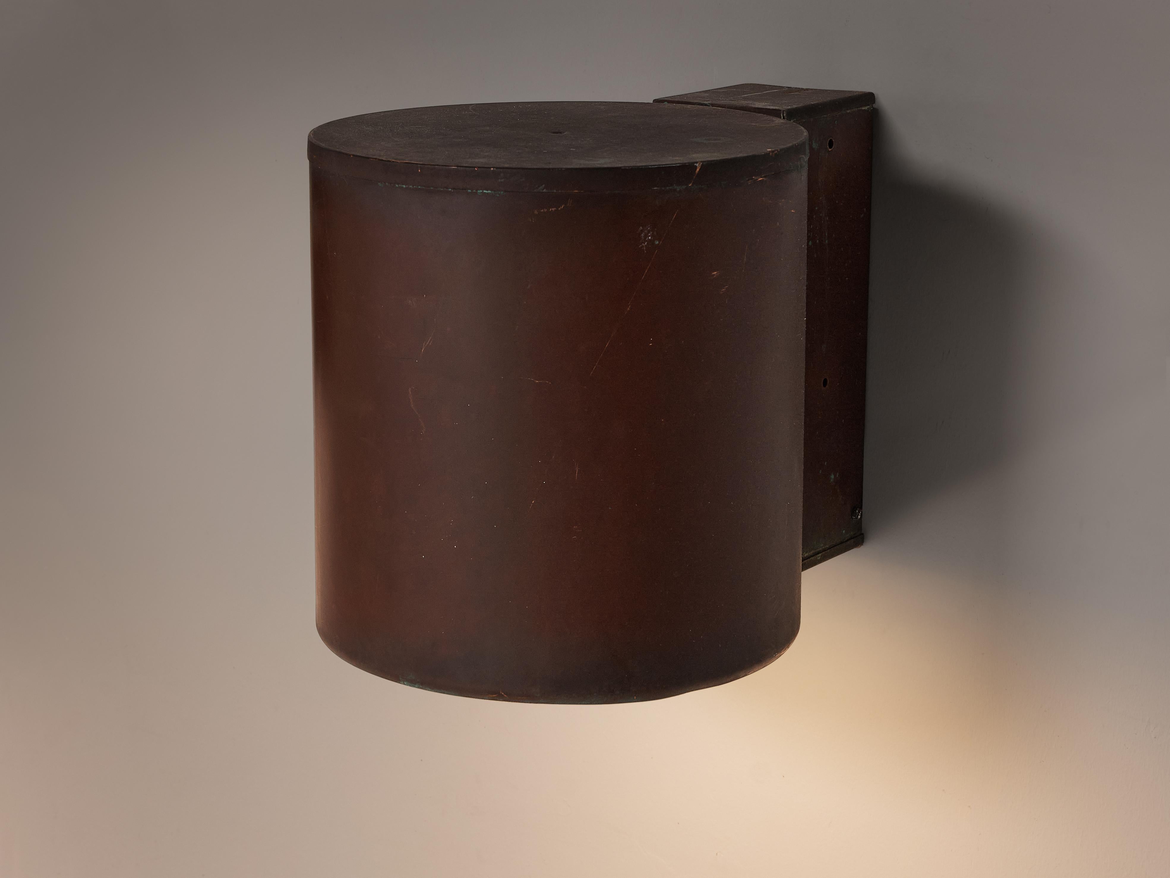 Mid-20th Century Large Swedish Wall Lights in Patinated Copper