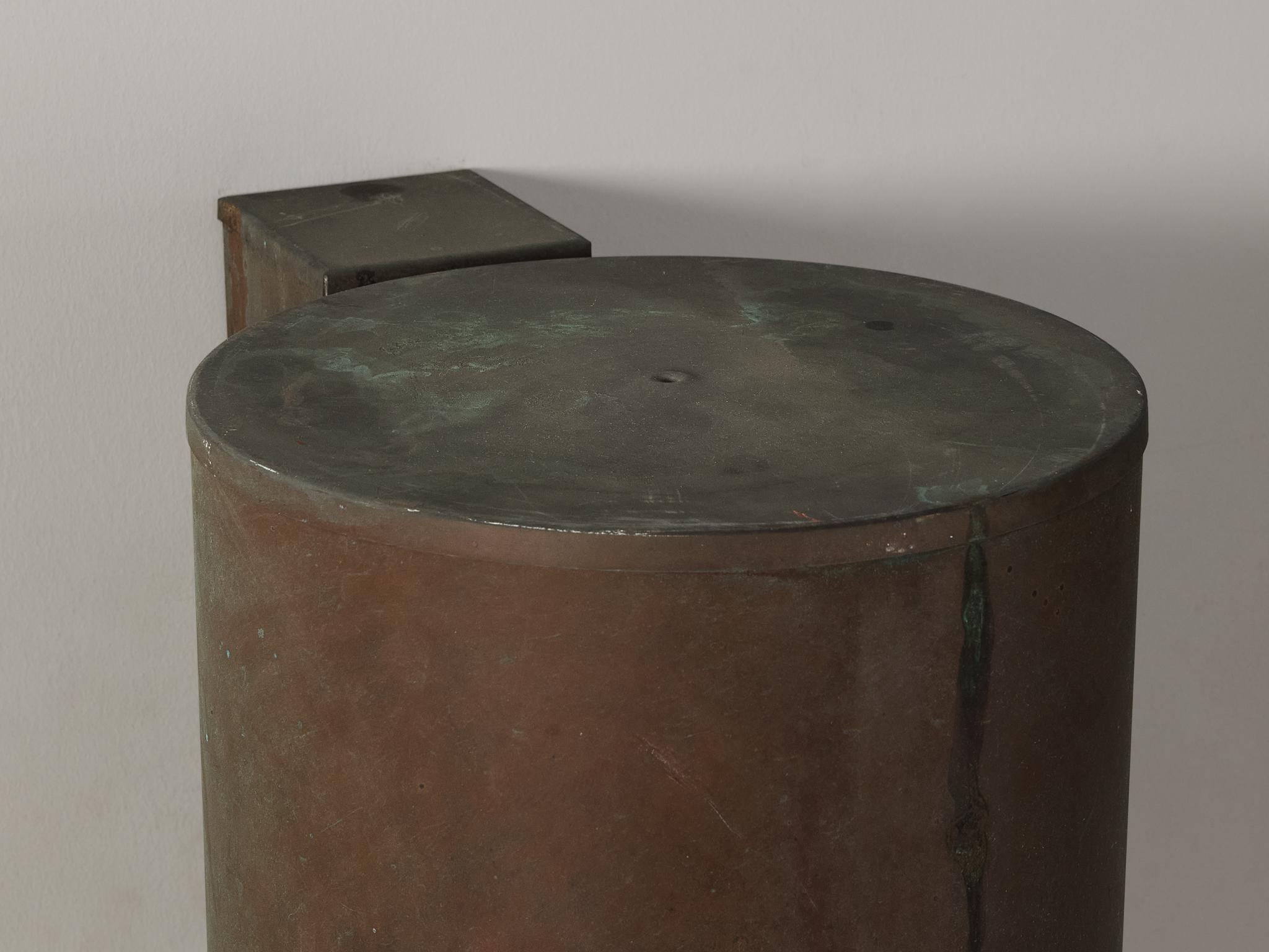 Large Swedish Wall Lights in Patinated Copper For Sale 3