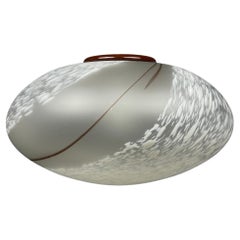 Grande lampada a sospensione in vetro di Murano a volute Vetri Murano 004 Italia anni '70