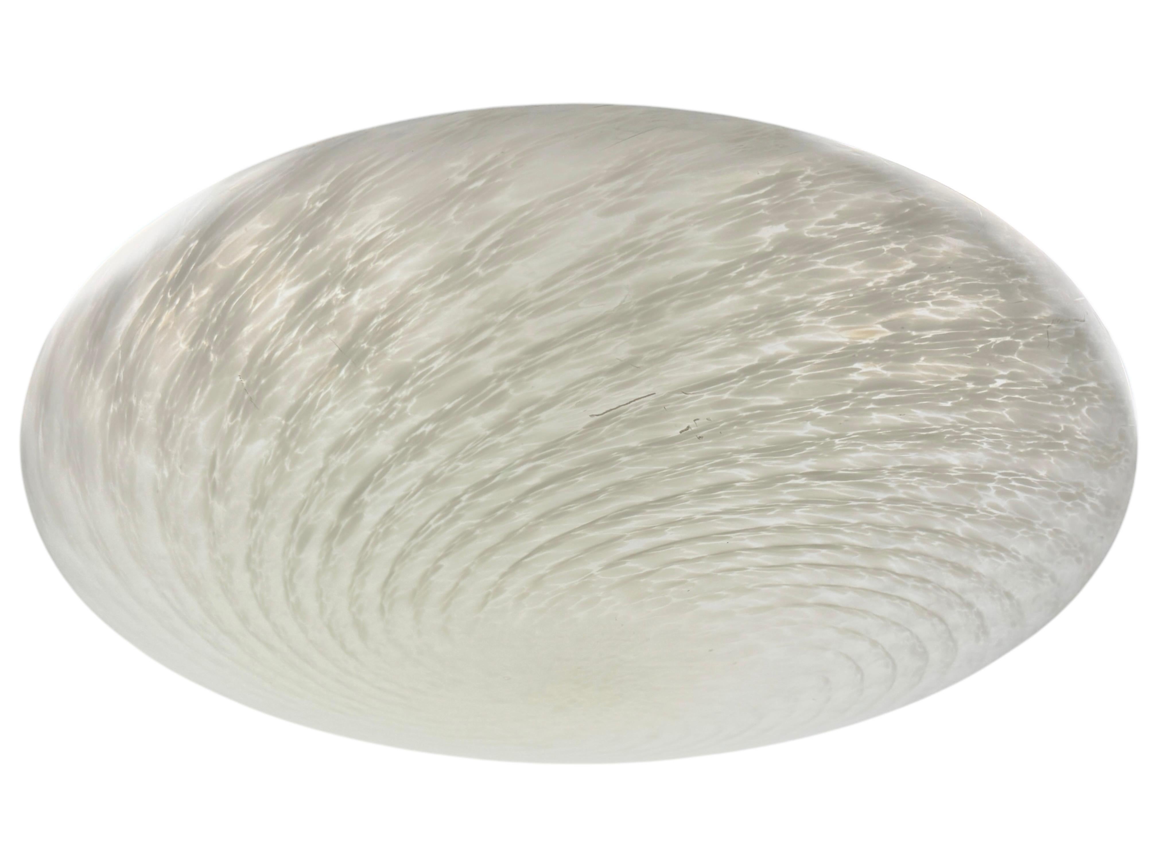 Colgante grande de cristal de Murano en forma de remolino OVNI Vetri Murano Italia Años 70 Moderno en venta