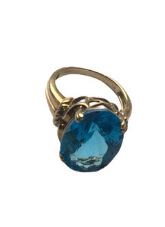Large Swiss Blue Topaz Cocktail Ring