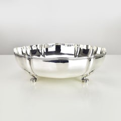Ciotola centrotavola smerlata grande in argento di Jetzler