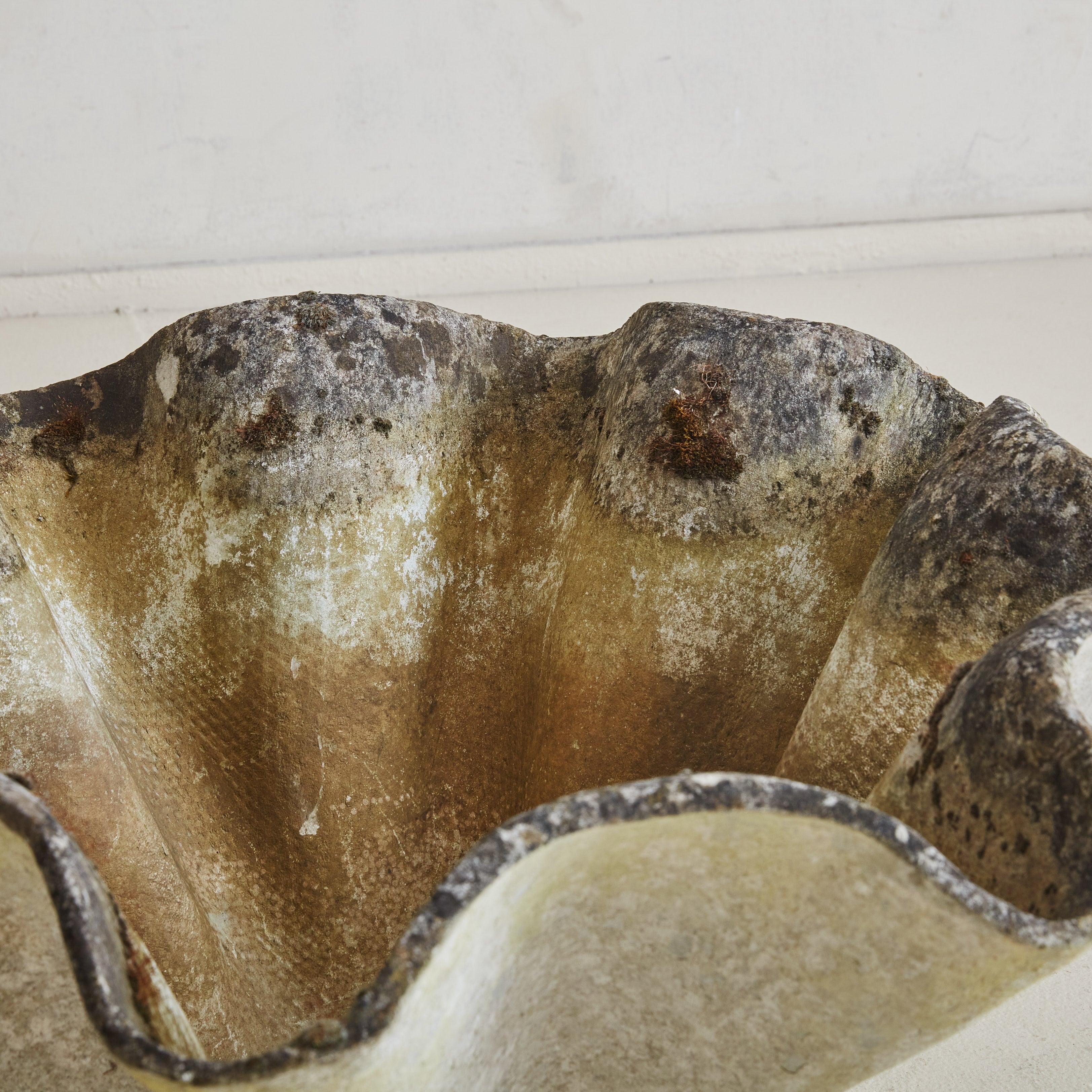 Modern Large Swiss Squiggle Edge Concrete Planter by Willy Guhl, 1960s For Sale