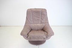 Large Swivel Adjustable Leather Armchair, Germany