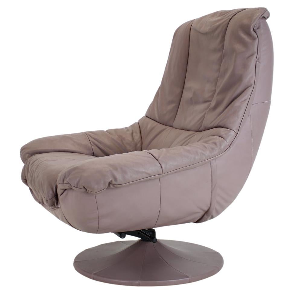 Large Swivel Adjustable Leather Armchair, Germany For Sale